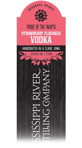 River Pilot Strawberry Vodka label
