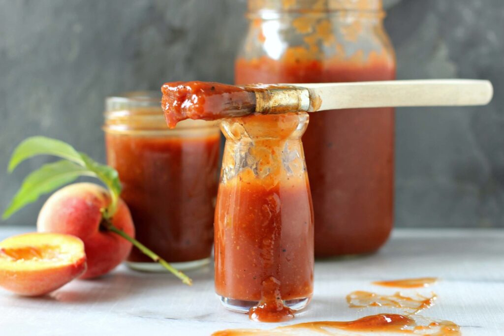 Big Peach &amp; Bourbon BBQ Sauce - Mississippi River Distilling Company