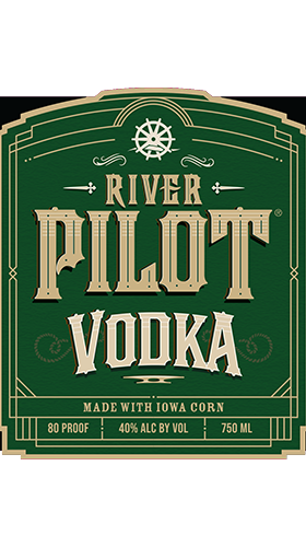 River Pilot Vodka label